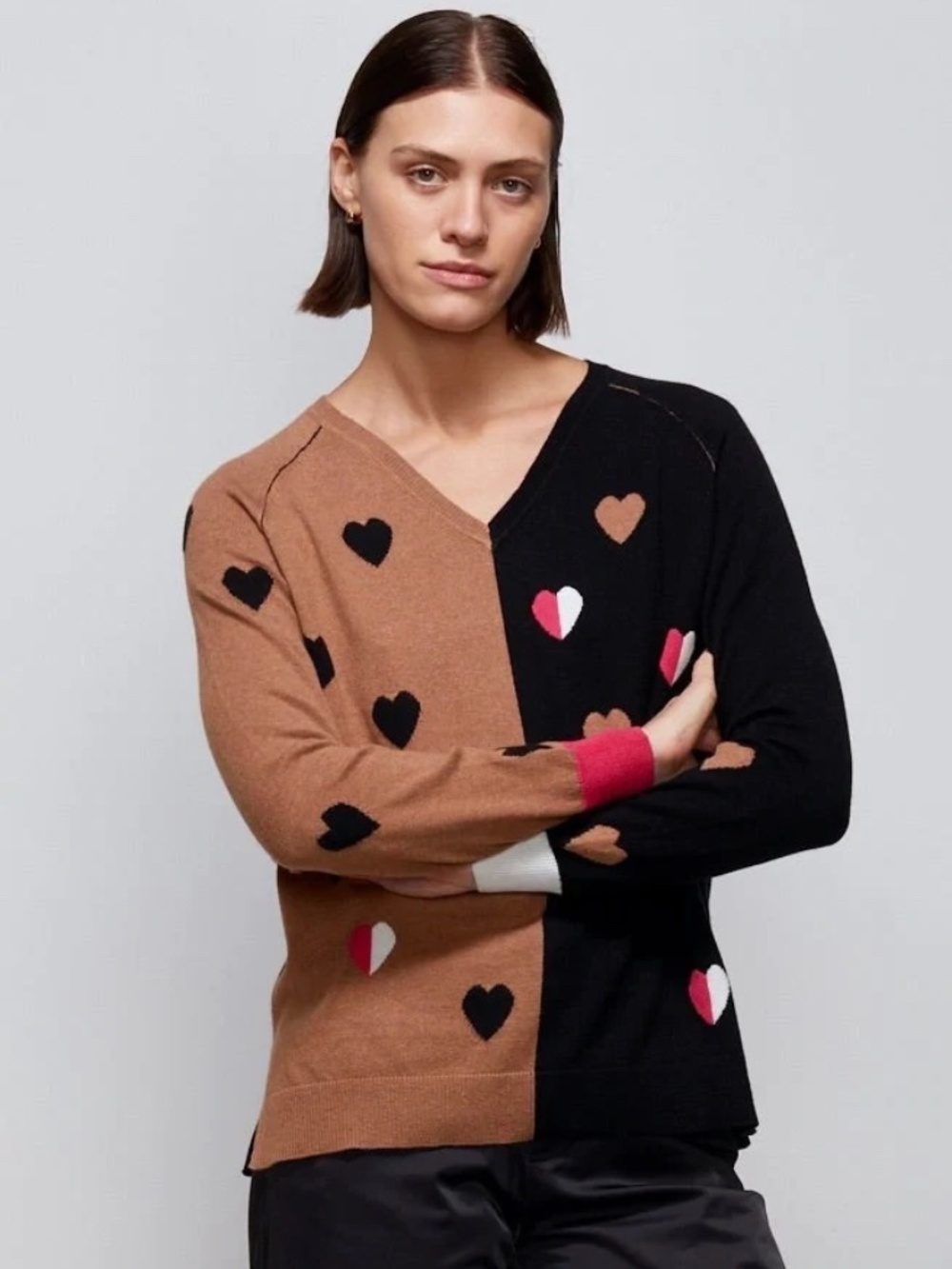 All My Love Cashmere & Cotton V-Neck Sweater